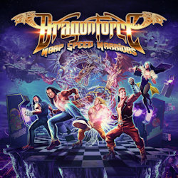 Das Bild zeigt das Albumcover von Dragonforce - Warp Speed Warriors
