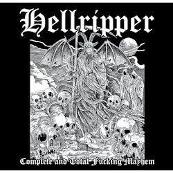 Das Bild zeigt das Albumcover von Hellripper - Complete And Total Fucking Mayhem