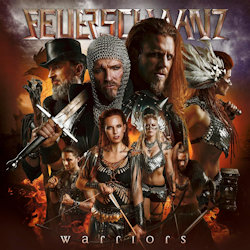 Das Bild zeigt das Albumcover von Feuerschwanz - Warriors