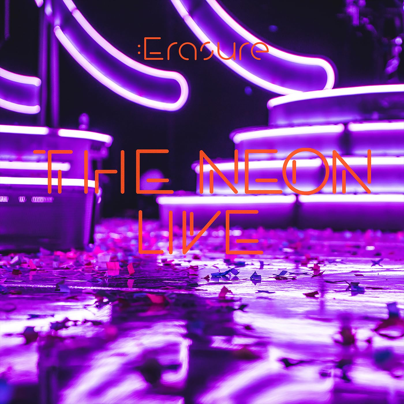 Das Bild zeigt das Albumcover von Erasure - The Neon - Live