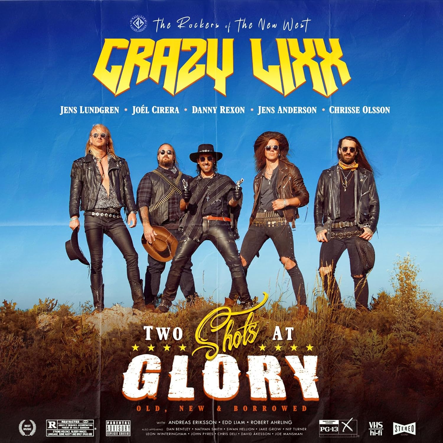 Das Bild zeigt das Albumcover von Crazy Lixx - Two Shots At Glory