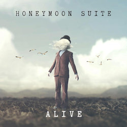 Das Bild zeigt das Albumcover von Honeymoon Suite - Alive