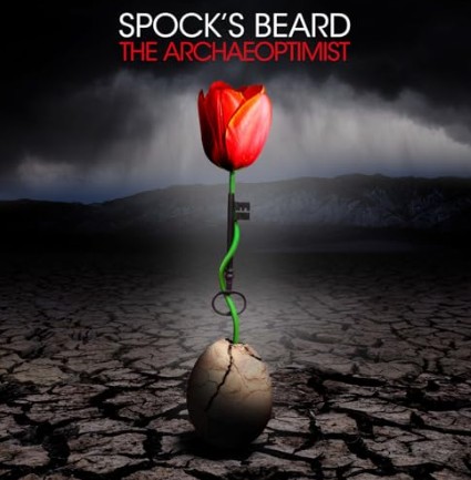 Das Bild zeigt das Album von Spocks Beard mit dem Namen Archaeoptimist